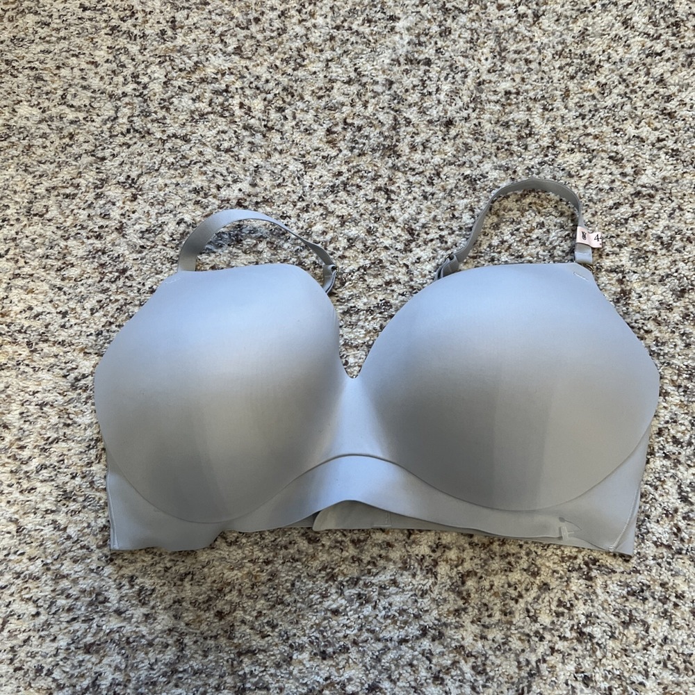 Victoria's Secret Bra 44DD Gray Under wireless Padded Adjustable Straps New